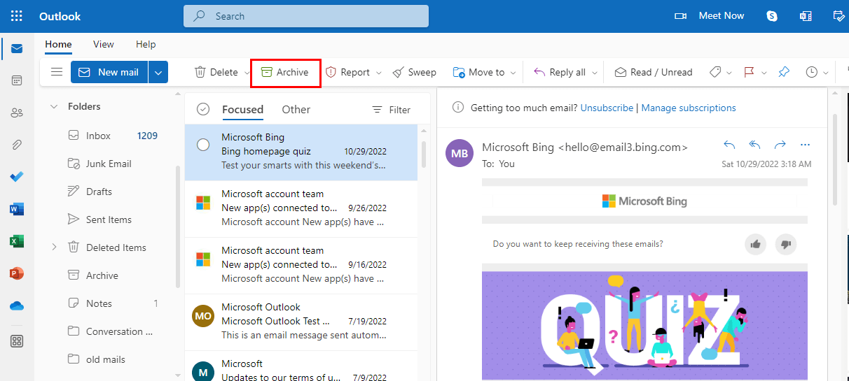 Best Approach to Archive Emails from Outlook Web App | 2023