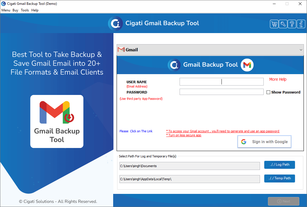 invalid credentials backup gmail upsafe