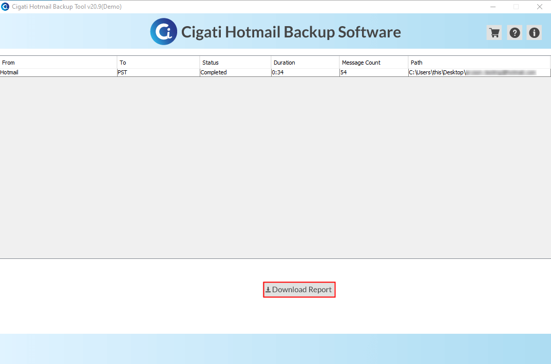 hotmail backup software