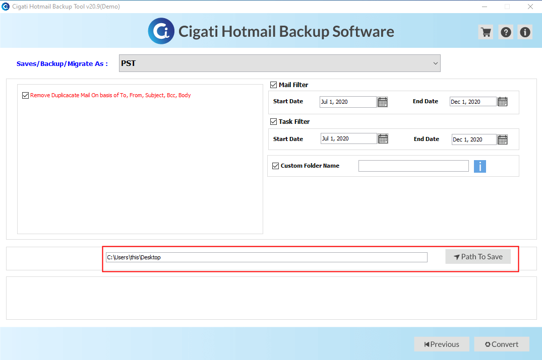 free hotmail backup tool